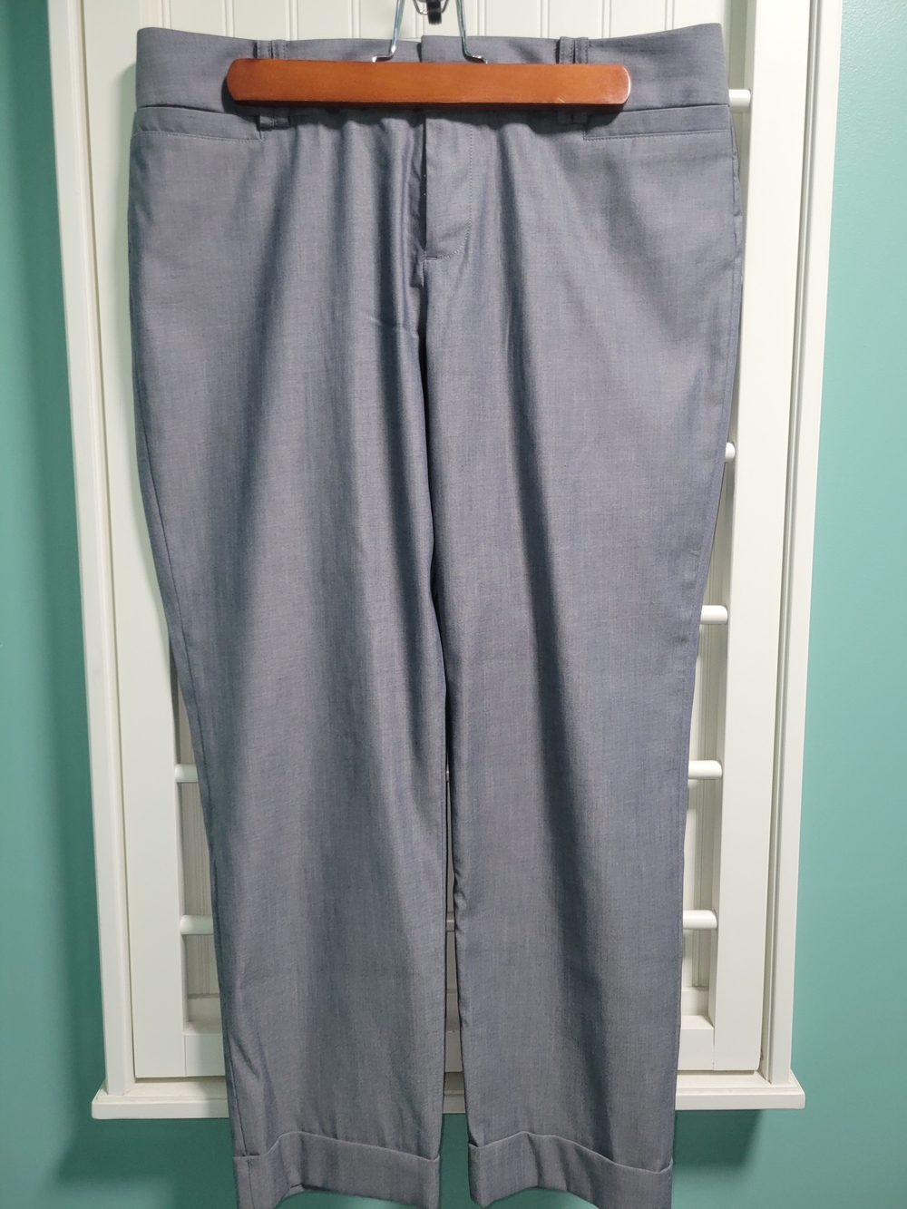 Banana Republic Women's Martin Fit Gray Cuffed Dress Trousers Size 8